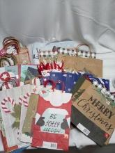 Large lot of Christmas gift bags ~50+ bags