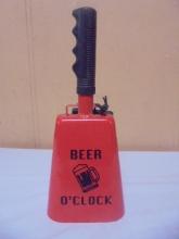 Beer O'Clock Metal Cow Bell w/ Handle