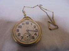 Antique Elgin 21 Jewel Pocket Watch w/ Original Fob