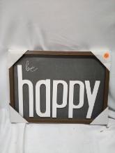 “be Happy” wall art