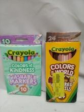 Crayola markers and color pencils