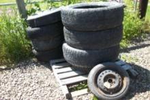 Pallet of (9) Assorted Tires