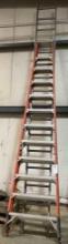 12' Werner Fiberglass Ladder & 16' Alum. Ladder