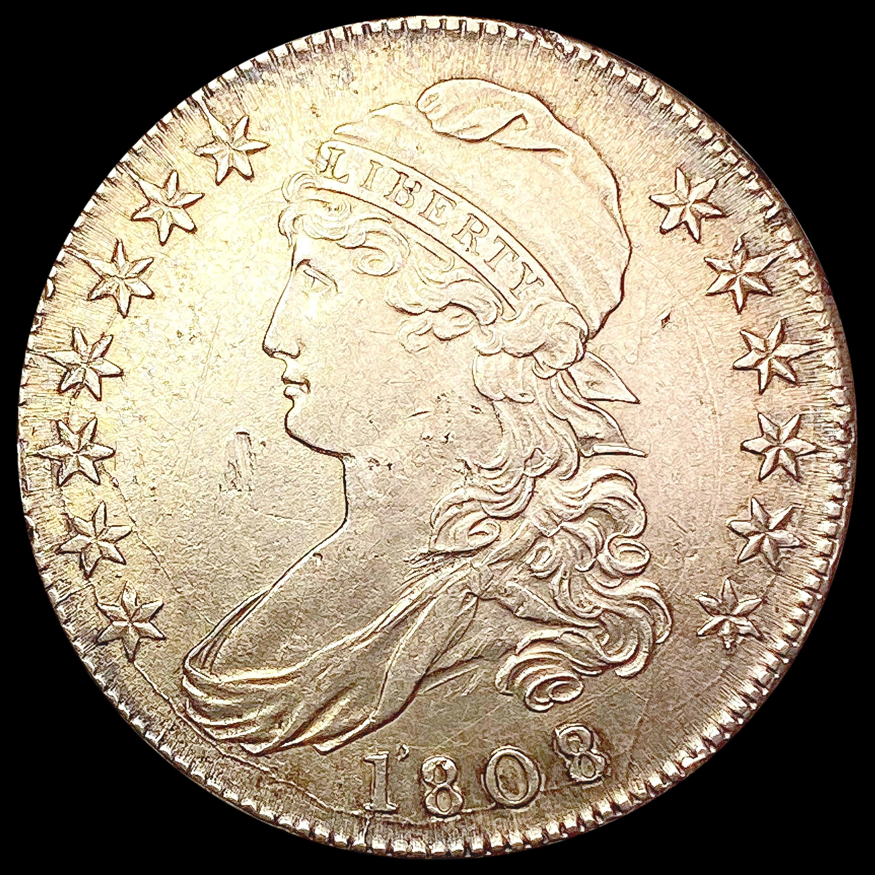 1808 Capped Bust Half Dollar CLOSELY UNCIRCULATED