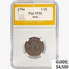1794 Liberty Cap Half Cent PGA VF20 Detail