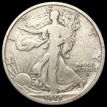 1917-D Walking Liberty Half Dollar NICELY CIRCULAT