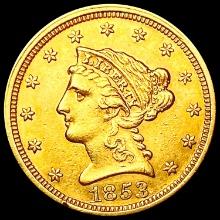 1853 $3 Gold Piece CLOSELY UNCIRCULATED