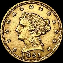 1851 $3 Gold Piece UNCIRCULATED
