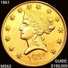 1861 $10 Gold Eagle CHOICE BU