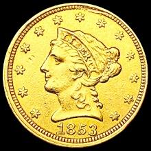 1853 $3 Gold Piece CLOSELY UNCIRCULATED