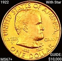 1922 With Star Grant Rare Gold Dollar