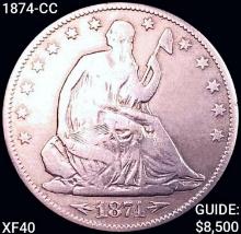 1874-CC Seated Liberty Half Dollar