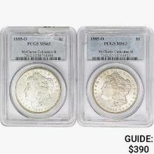 1885-O [2] Morgan Silver Dollar PCGS MS63 McClaren