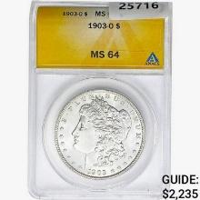 1903-O Morgan Silver Dollar ANACS MS64