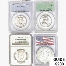 [4] Varied US Silver Coinage PCGS/NGC PR66 - 70 [1
