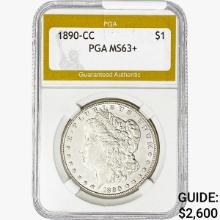 1890-CC Morgan Silver Dollar PGA MS63+