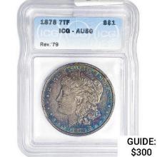 1878 7TF Morgan Silver Dollar ICG AU50 REV 79