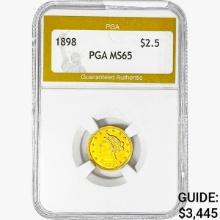 1898 $2.50 Gold Quarter Eagle PGA MS65