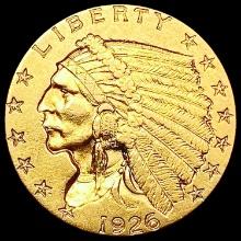 1926 $2.50 Gold Quarter Eagle CHOICE AU