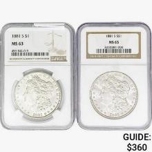 1881-S [2] Morgan Silver Dollar NGC MS63