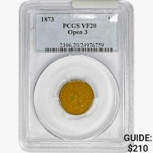 1873 Indian Head Cent PCGS VF20 Open 3