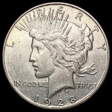 1928-S Silver Peace Dollar CLOSELY UNCIRCULATED