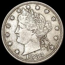 1883 With Cents Liberty Victory Nickel NEARLY UNCI