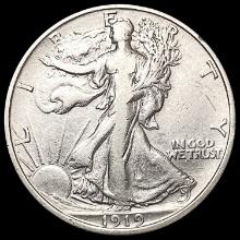 1919-D Walking Liberty Half Dollar CLOSELY UNCIRCU