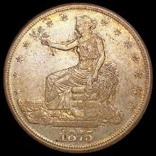 1875-S Silver Trade Dollar NEARLY UNCIRCULATED