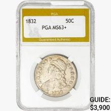 1832 Capped Bust Half Dollar PGA MS63+