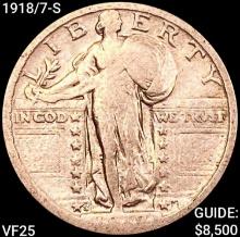 1918/7-S Standing Liberty Quarter LIGHTLY CIRCULATED