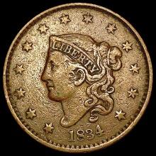 1834 Coronet Head Large Cent NEARLY UNCIRCULATED