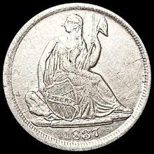 1837 Seated Liberty Half Dime CLOSELY UNCIRCULATED