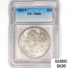 1882-S Morgan Silver Dollar ICG MS66