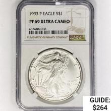 1993 American 1oz Silver Eagle NGC PF69 UC