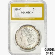 1880-O Morgan Silver Dollar PGA MS62+
