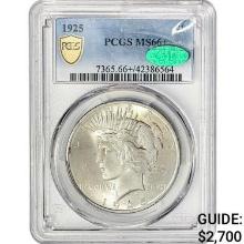 1925 CAC Silver Peace Dollar PCGS MS66+