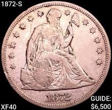 1872-S Seated Liberty Dollar NEARLY UNCIRCULATED