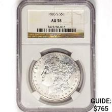 1885-S Morgan Silver Dollar NGC AU58