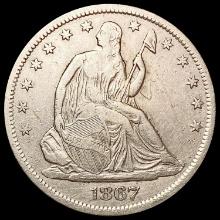 1867-S Seated Liberty Half Dollar CLOSELY UNCIRCULATED