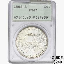 1882-S Morgan Silver Dollar PCGS MS63