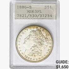 1886-S Morgan Silver Dollar NGC MS63 PL