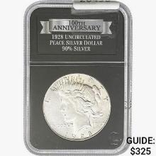 1928 Silver Peace Dollar GG UNC