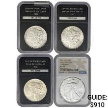 [4] 1884-2021 Asstd. Silver Dollars GG/NGC UNC/MS6