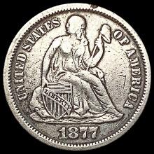 1877-CC Seated Liberty Dime LIGHTLY CIRCULATED