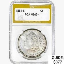 1881-S Morgan Silver Dollar PGA MS65+