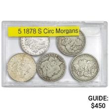 [5] 1878-S Morgan Silver Dollar