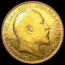 1902 British 5 Pound Gold Coin 1.7775oz LIGHTLY CIRCULATED