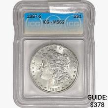 1887-S Morgan Silver Dollar ICG MS62