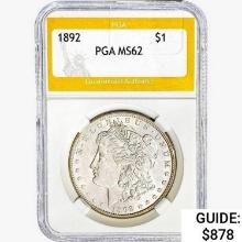 1892 Morgan Silver Dollar PGA MS62